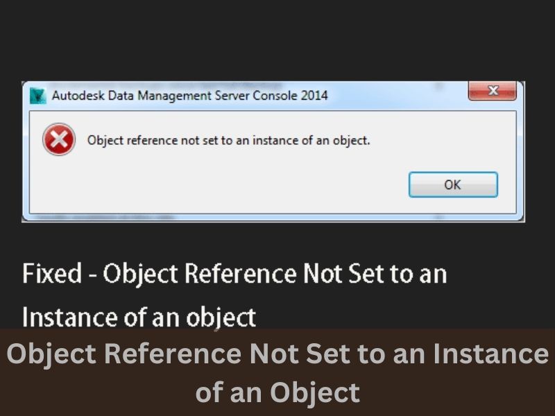Object Reference Not Set to an Instance of an Object